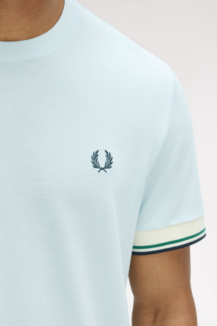 Twin tipped cuff t-shirt - light ice r30