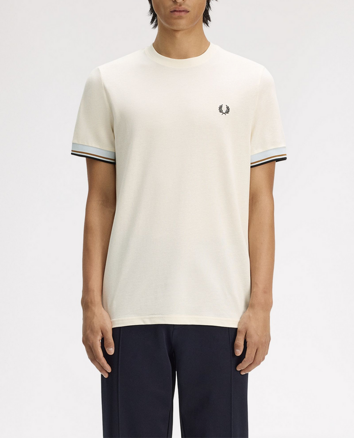 Twin tipped cuff t-shirt - ecru