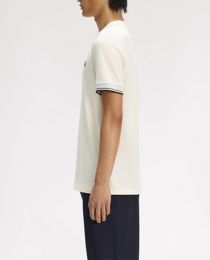 Twin tipped cuff t-shirt - ecru