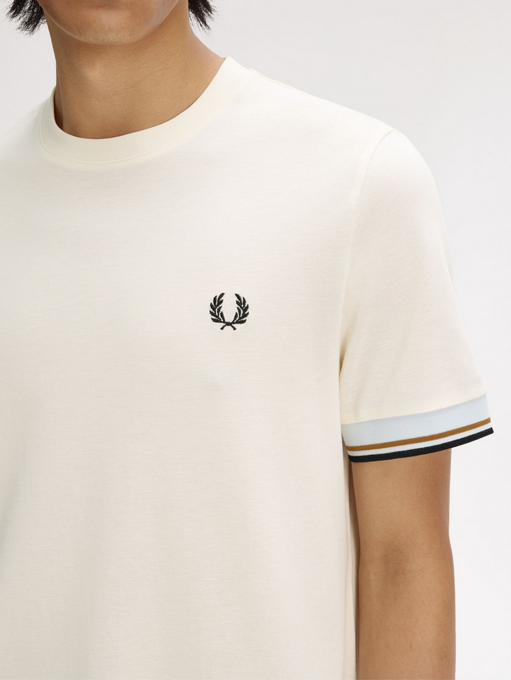 Twin tipped cuff t-shirt - ecru