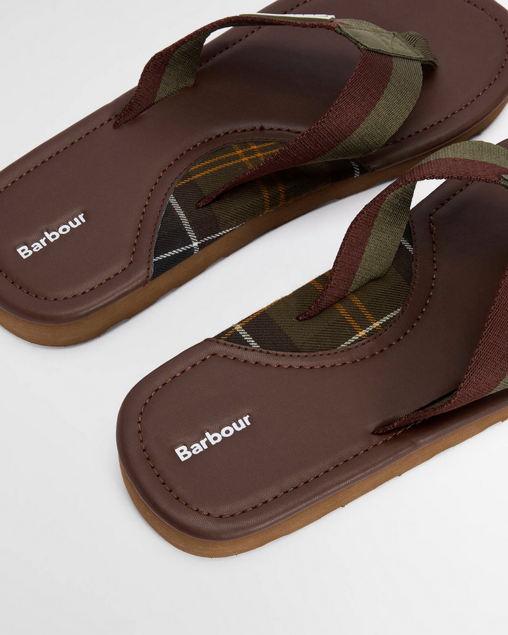 Barbour harker sandal - choc/olive