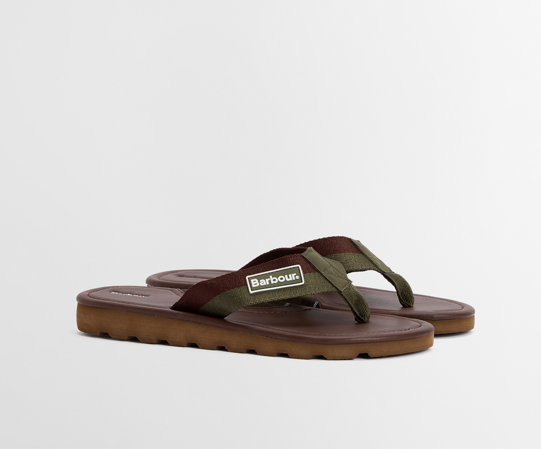Barbour harker sandal - choc/olive