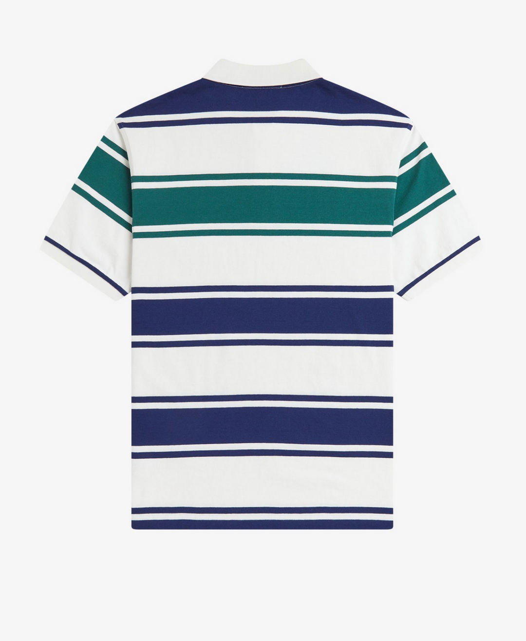 Relaxed striped polo shirt - snow white