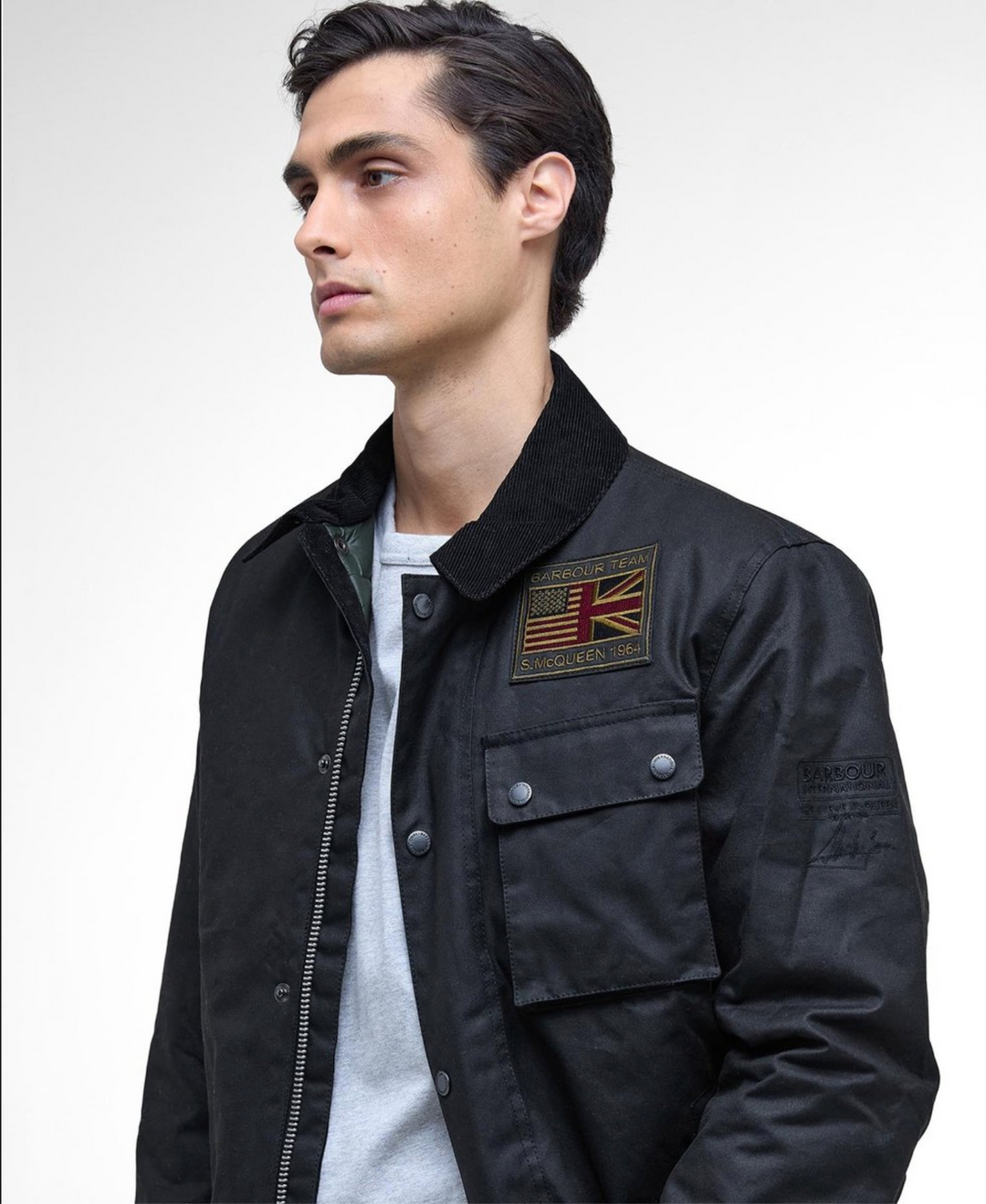 SMQ Workers wax jacket - black