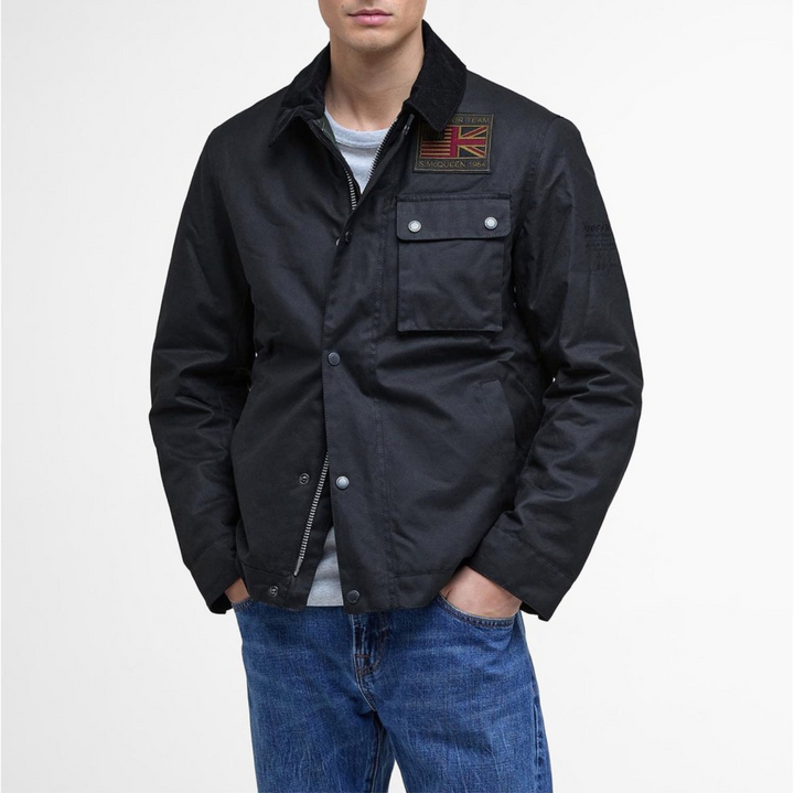 SMQ Workers wax jacket - black