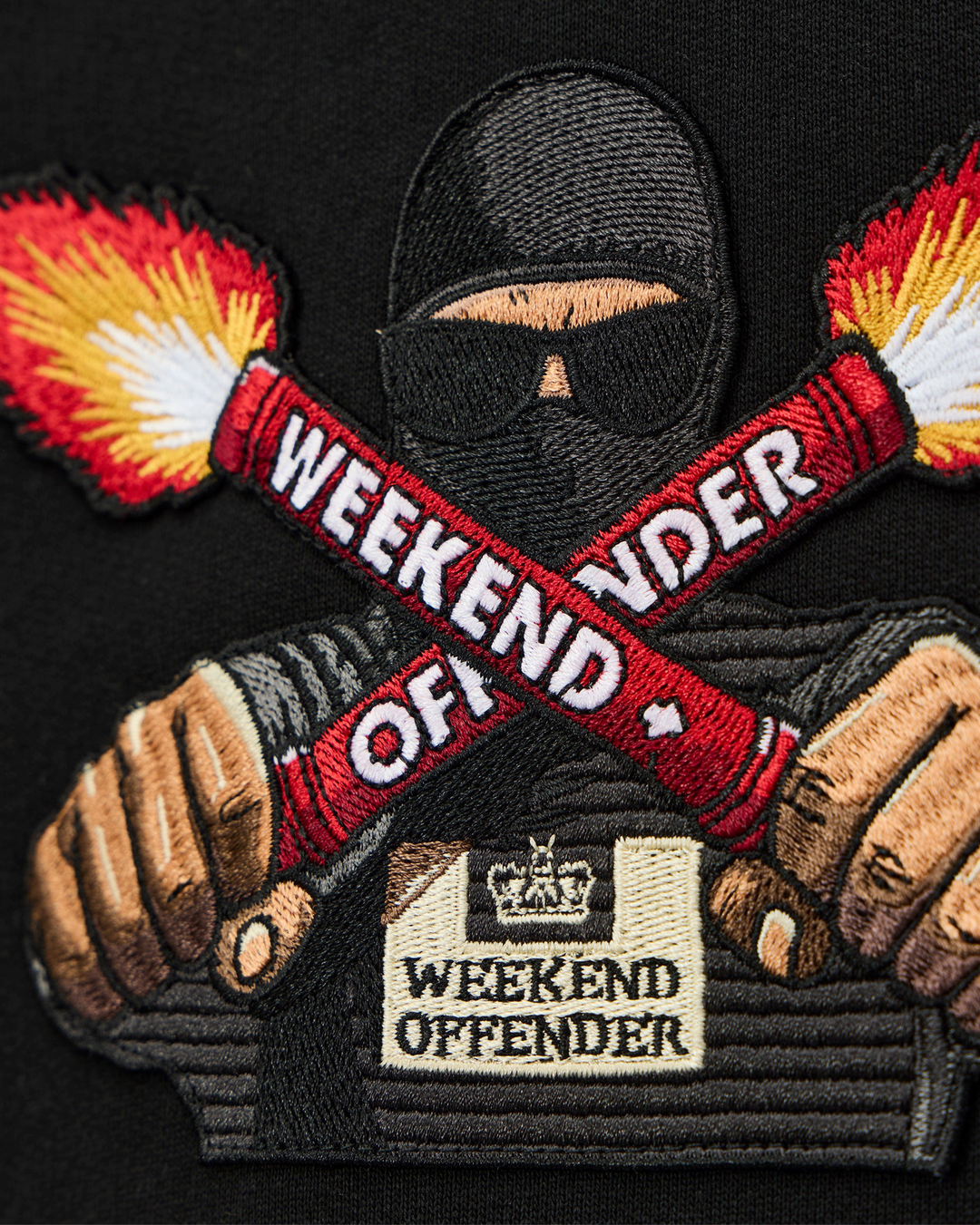 Hoodie Weekend Offender Fulgar Graphic – Black