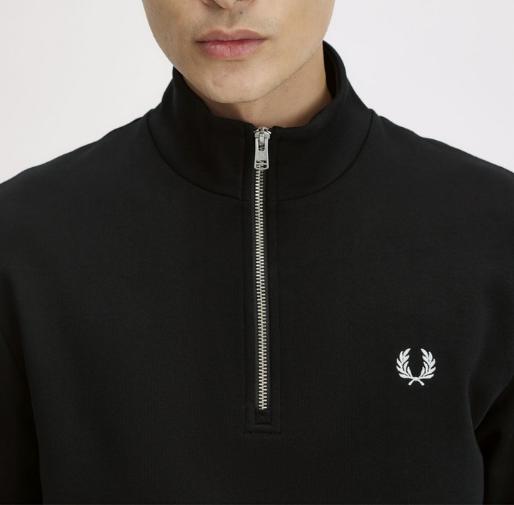Fred Perry Half Zip Sweatshirt – Black