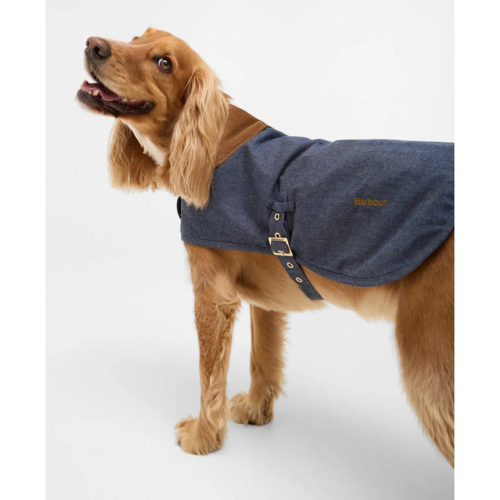 Abrigo para perro Barbour de denim Drywax - Índigo