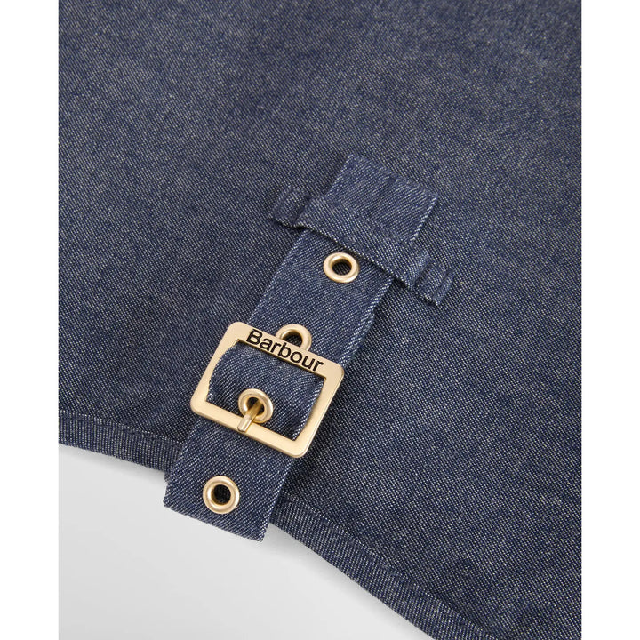 Abrigo para perro Barbour de denim Drywax - Índigo