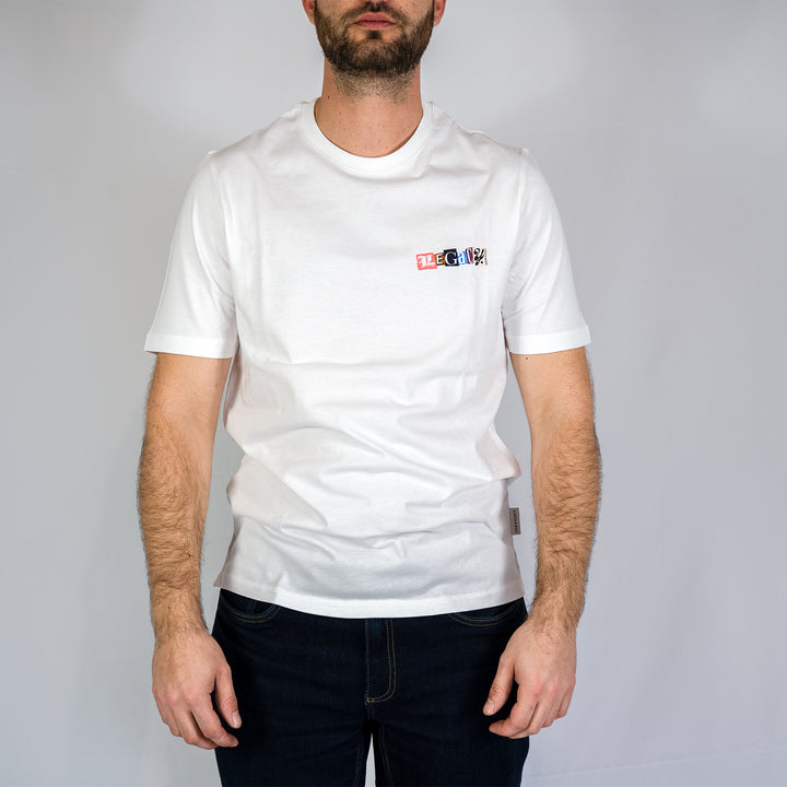 Paper letters graphic t-shirt - white