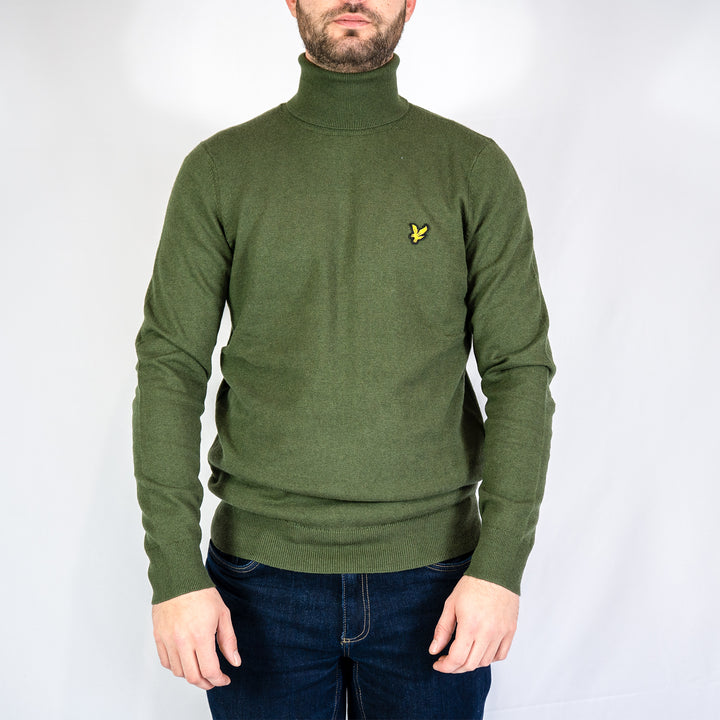 Cotton merino turtleneck jumper - Deep depths