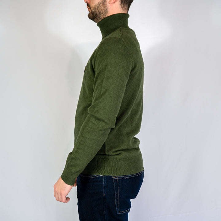Cotton merino turtleneck jumper - Deep depths