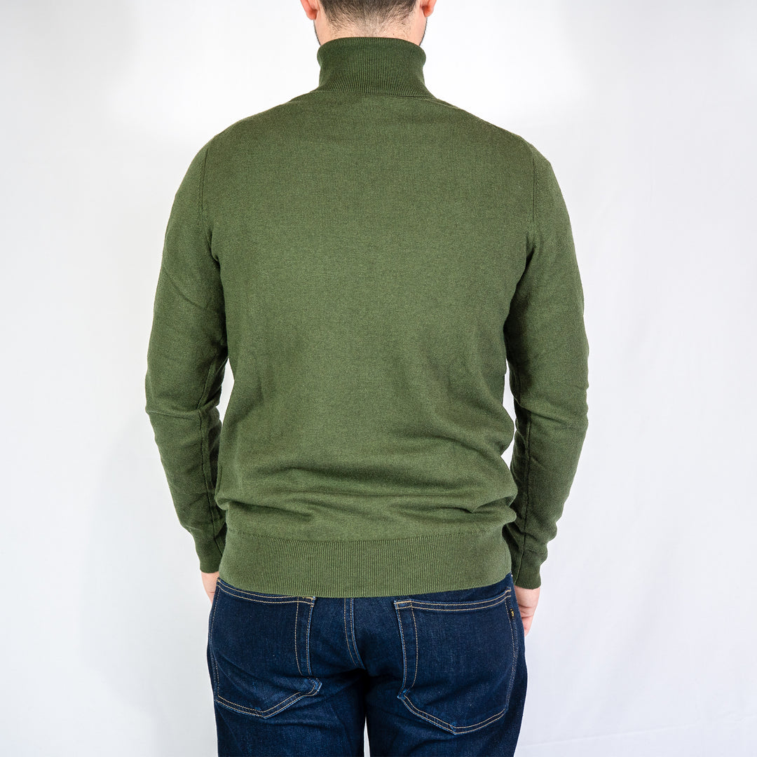 Cotton merino turtleneck jumper - Deep depths