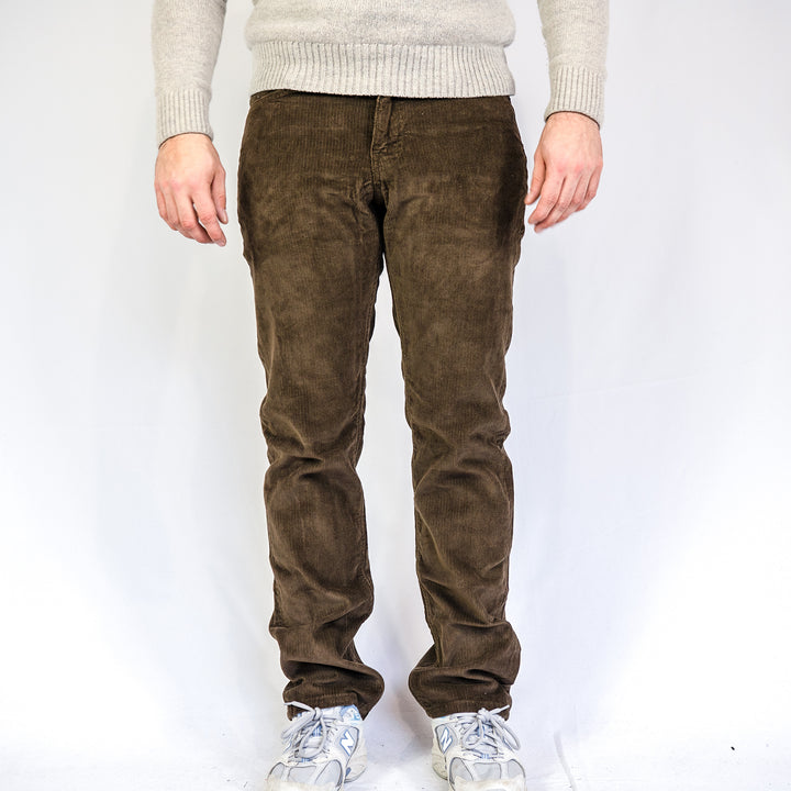 Organic cotton corduroy jeans - brown
