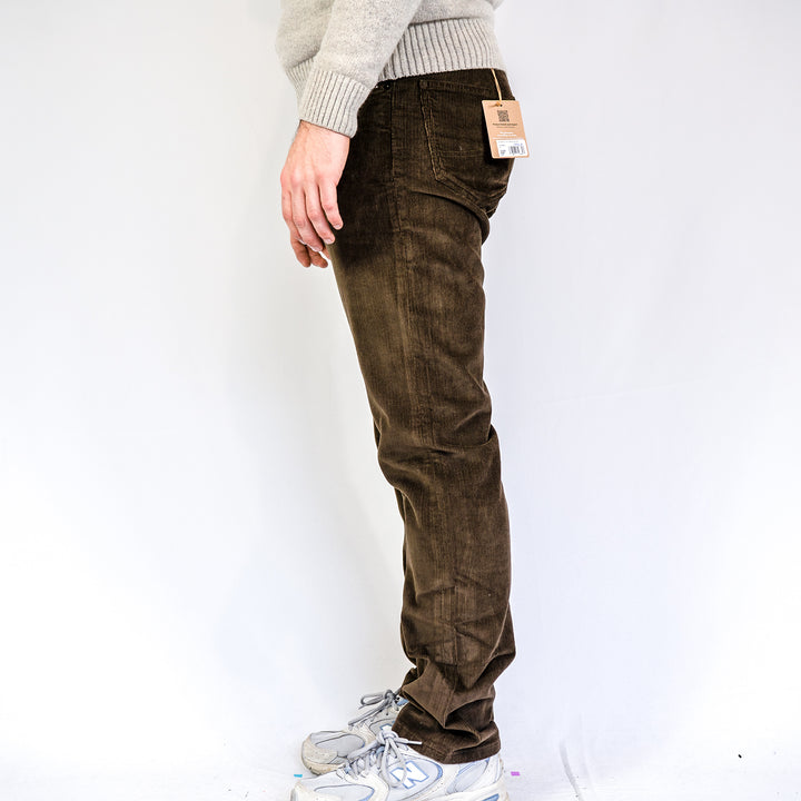 Organic cotton corduroy jeans - brown