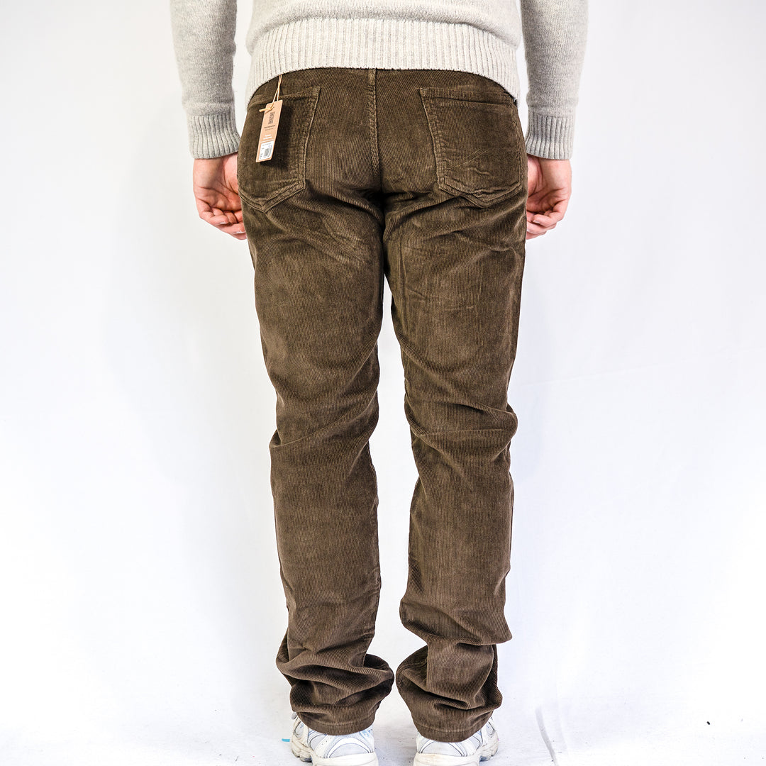 Organic cotton corduroy jeans - brown