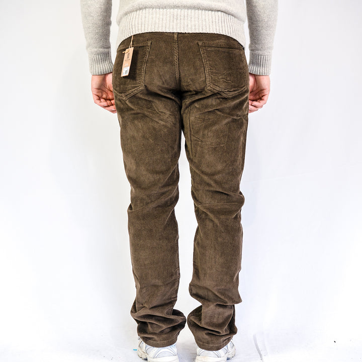 Organic cotton corduroy jeans - brown