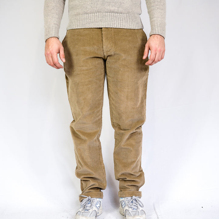 Stretch cord taillored trousser - washed stone