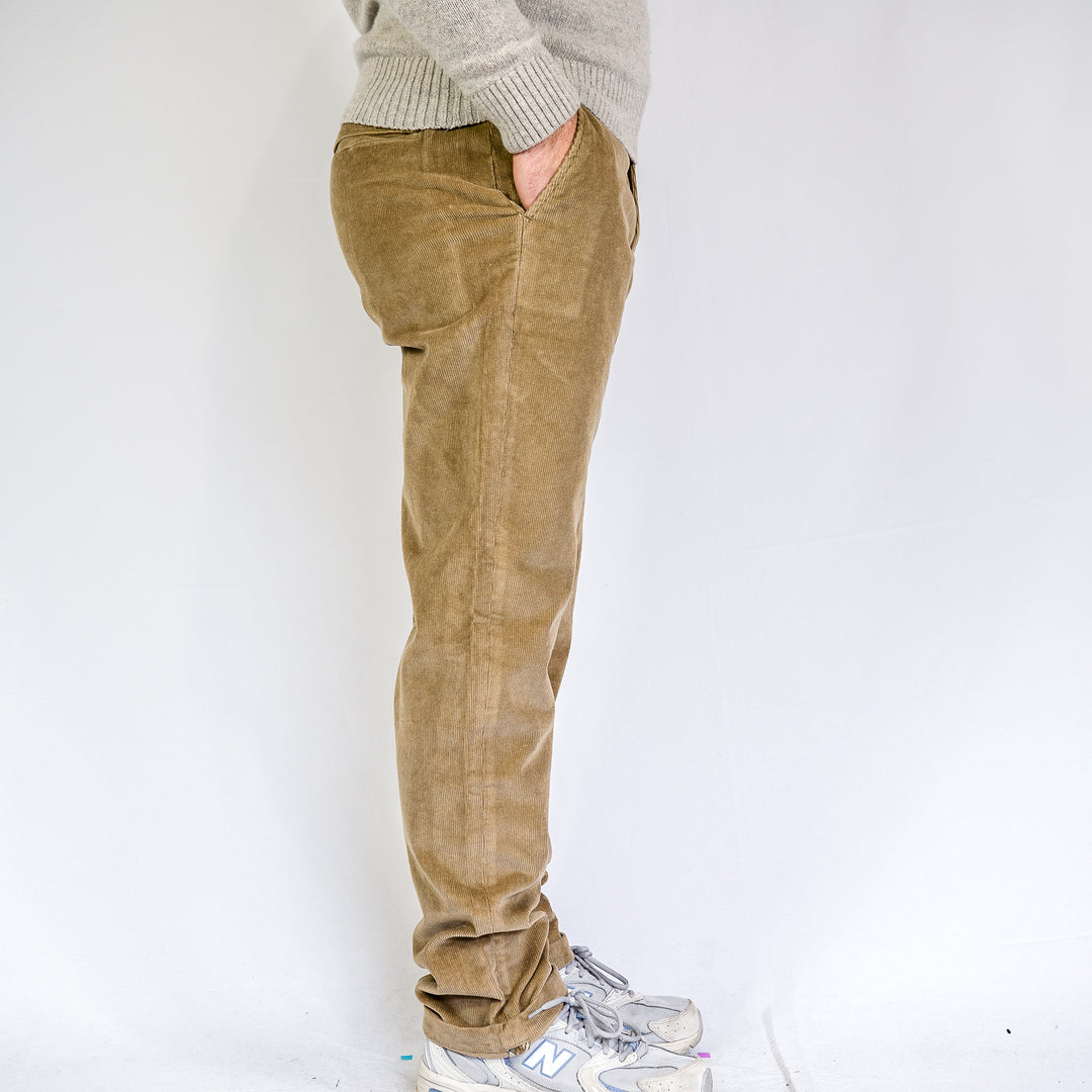 Stretch cord taillored trousser - washed stone