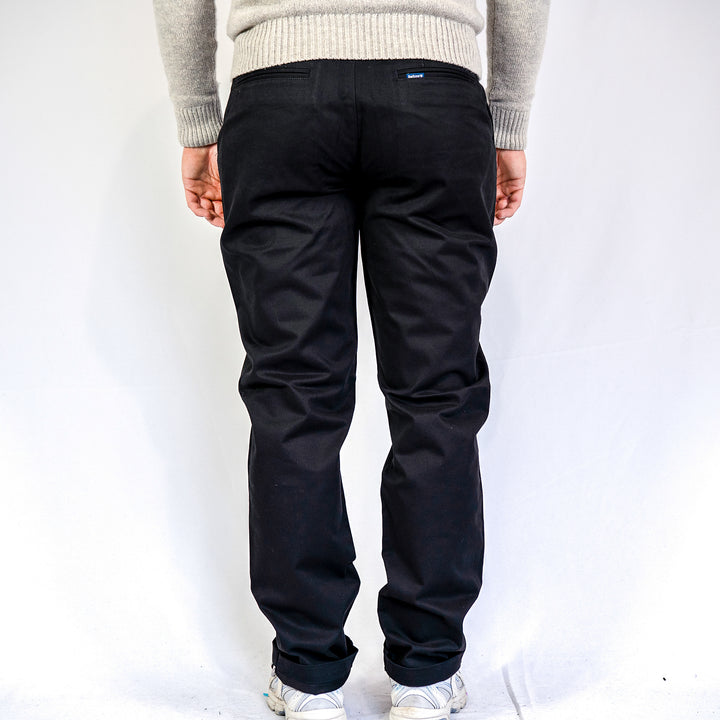 Barbour sueded sateen tailored trouser - black