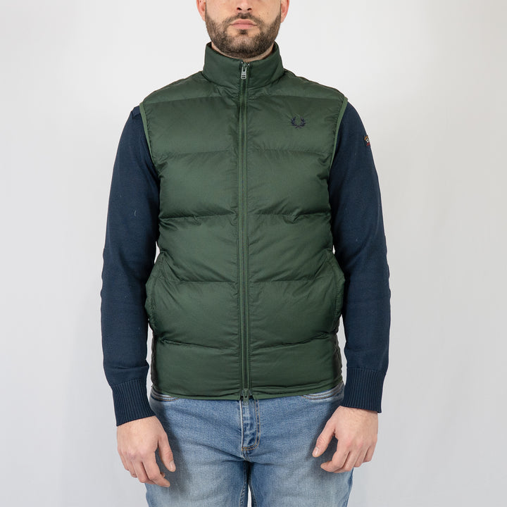 Insulated gilet - court green