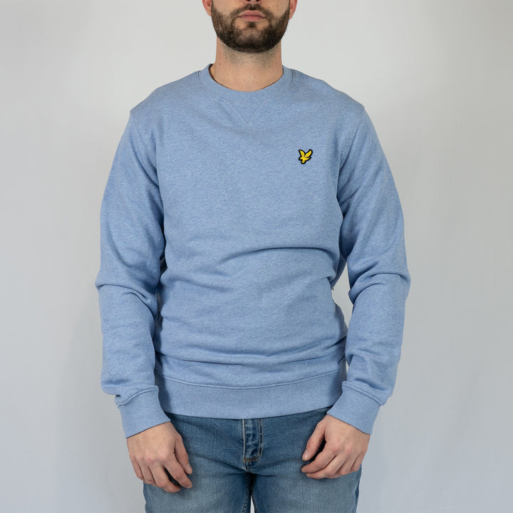 Heathered crew neck sweatshirt - fresh water marl
