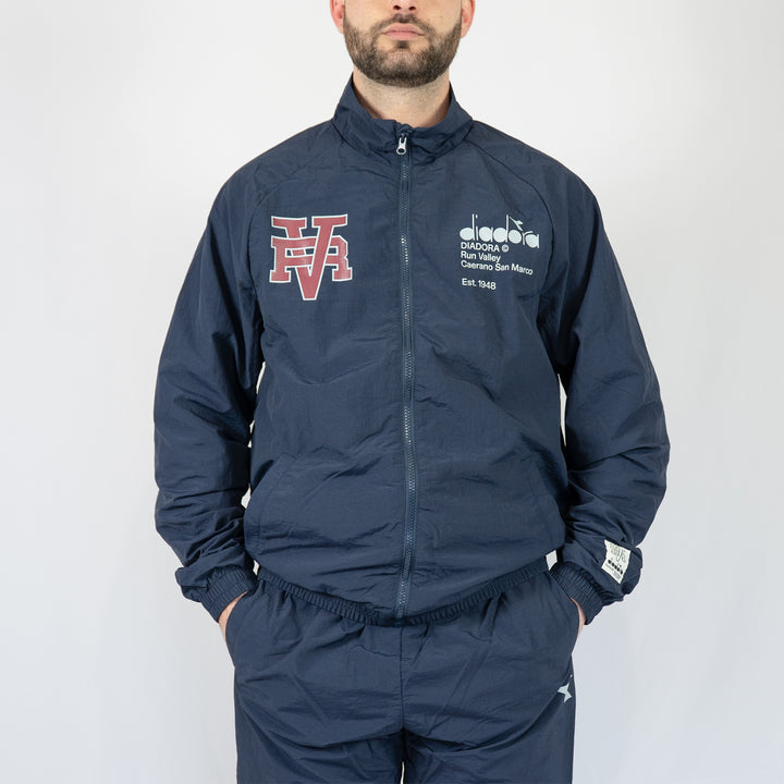 Track jacket run valley - blue denim