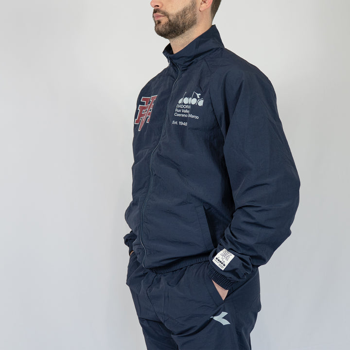 Track jacket run valley - blue denim