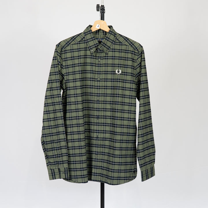 Brushed oxford tartan shirt