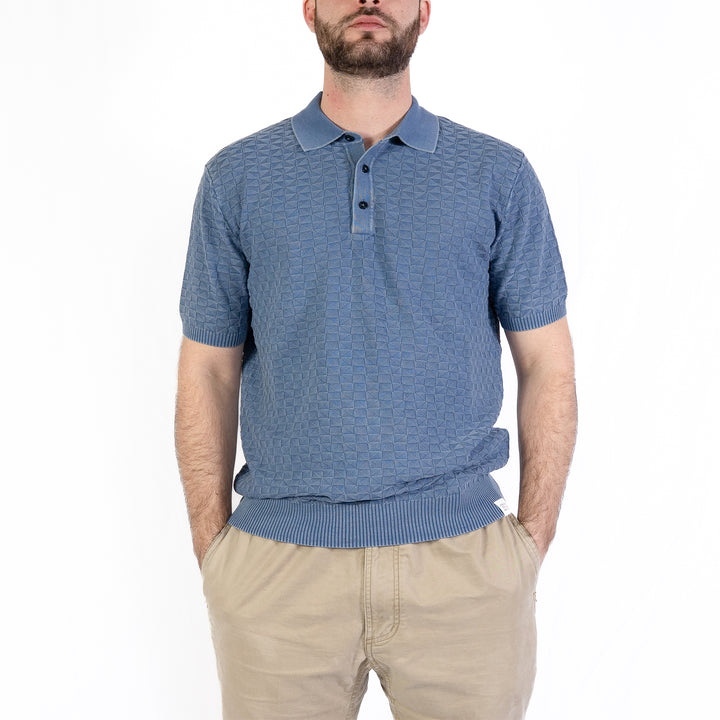 Keirin Polo – Polo homme bleu casual premium