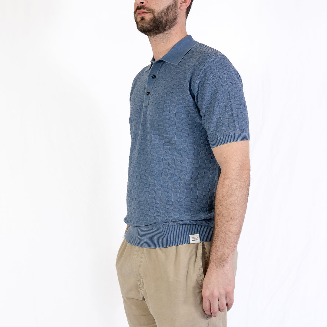 Keirin Polo – Polo homme bleu casual premium