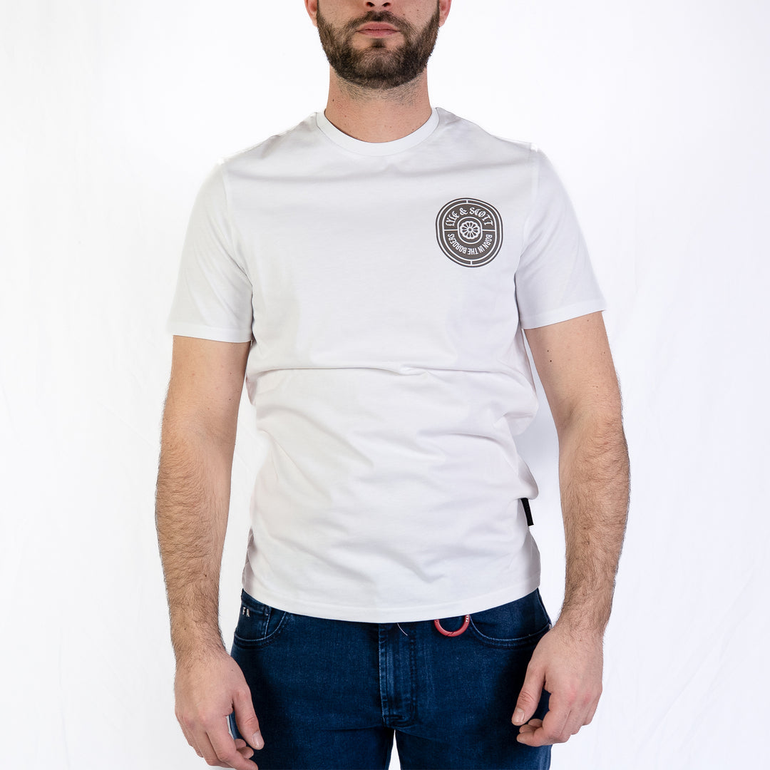 Borders label graphique t-shirt - white
