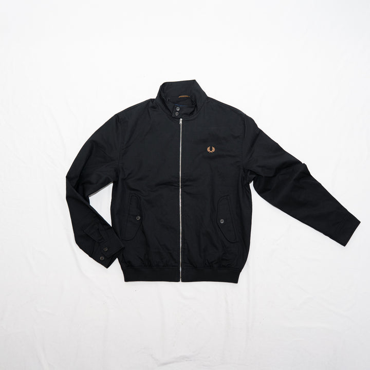 Twill Harrington jacket - black