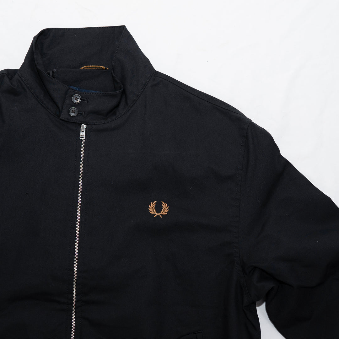 Twill Harrington jacket - black
