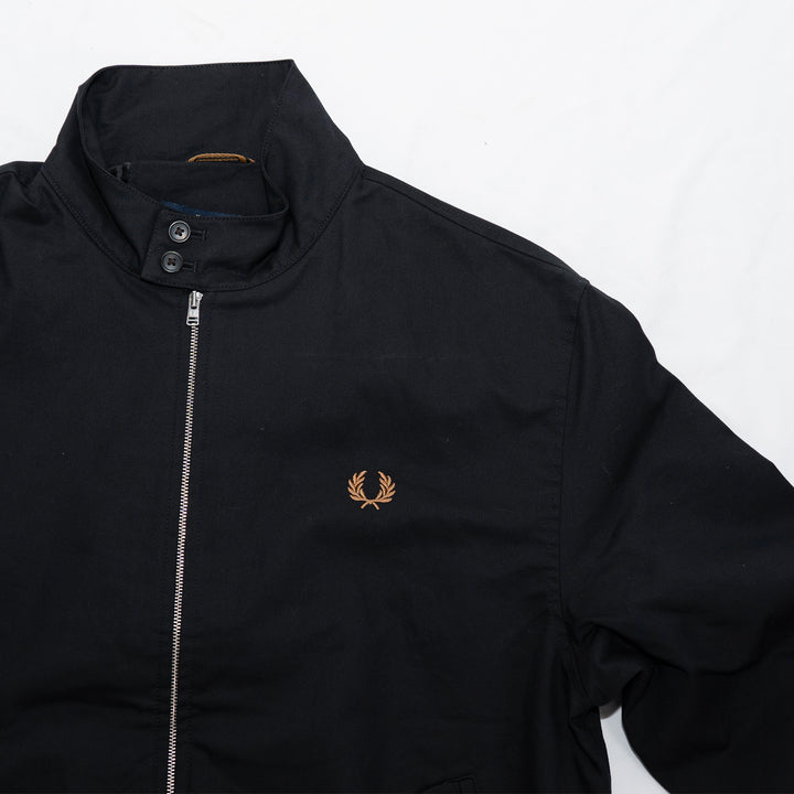 Twill Harrington jacket - black