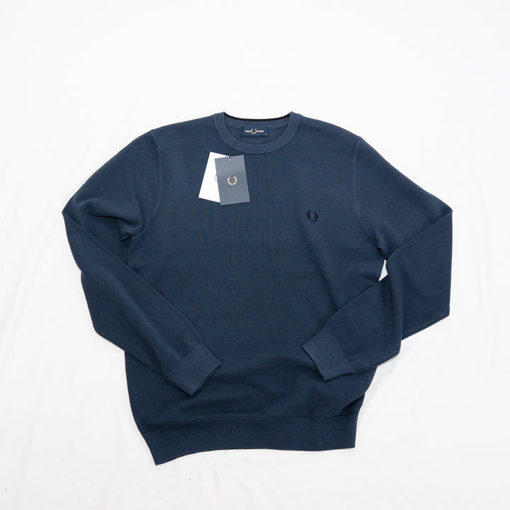 Pique stitch jumper - dark airforce