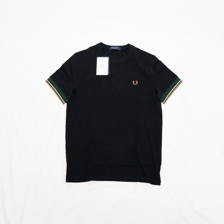 Twin tipped cuff t-shirt - black
