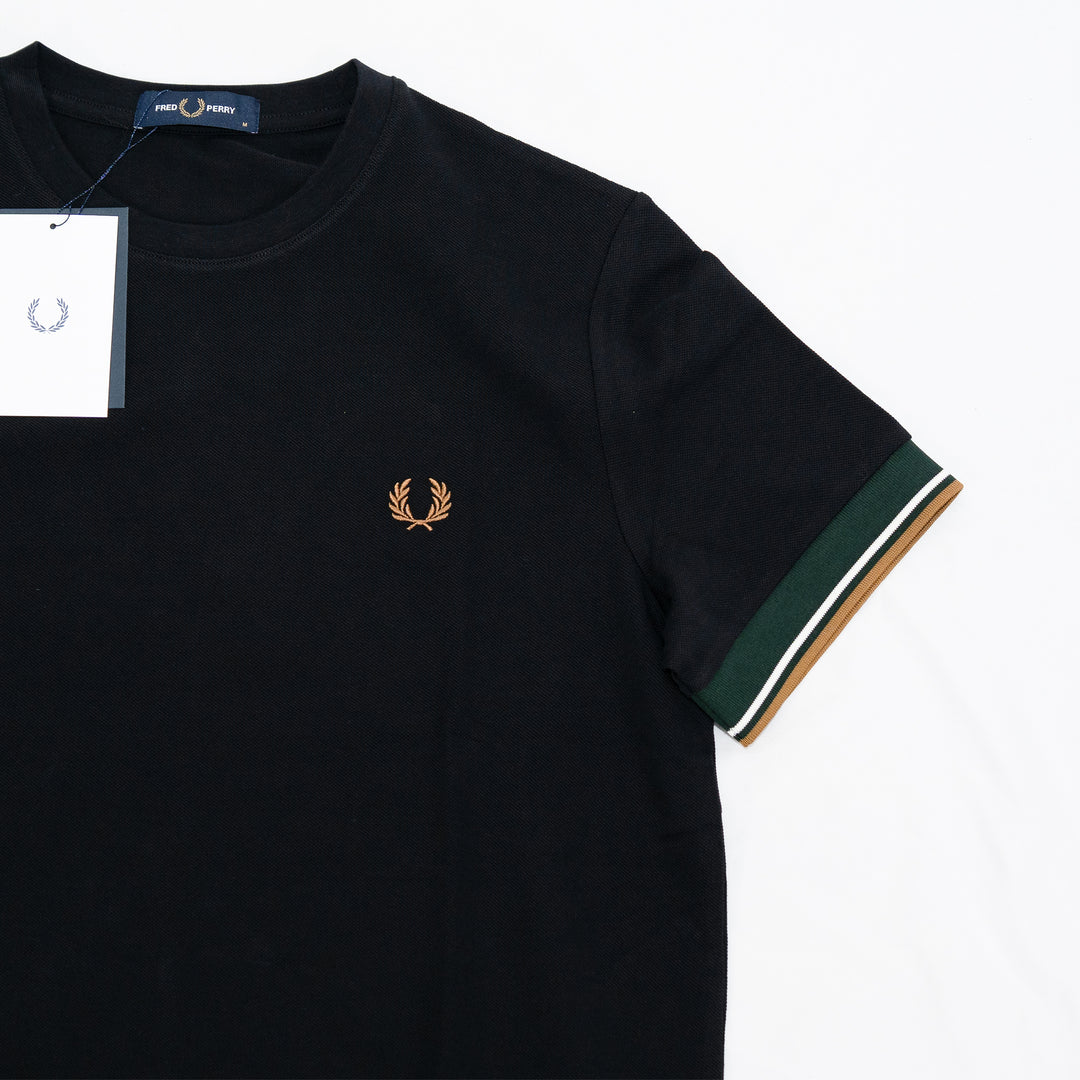 Twin tipped cuff t-shirt - black