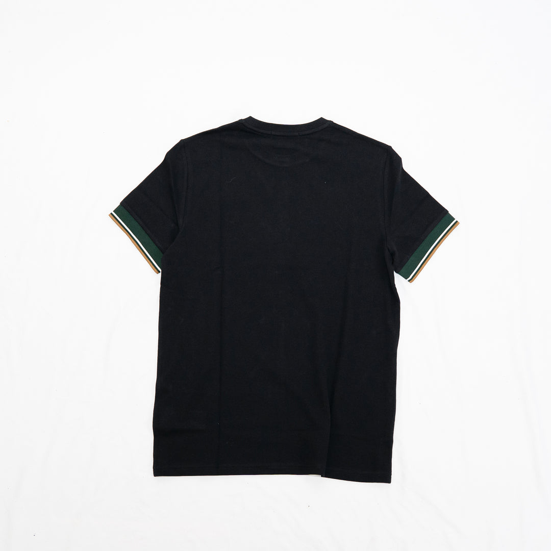 Twin tipped cuff t-shirt - black