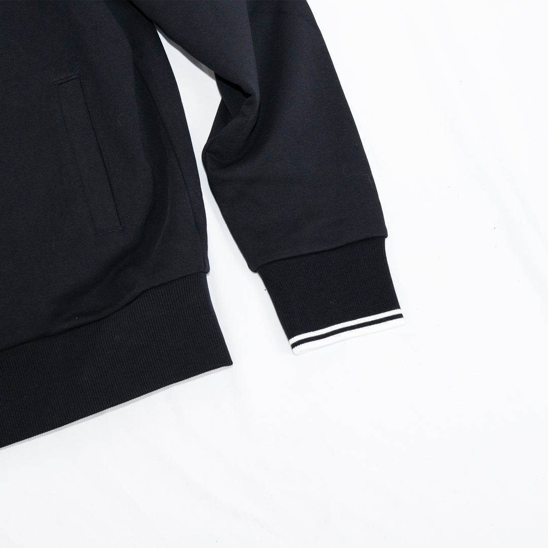 Zip through sweatshirt - black