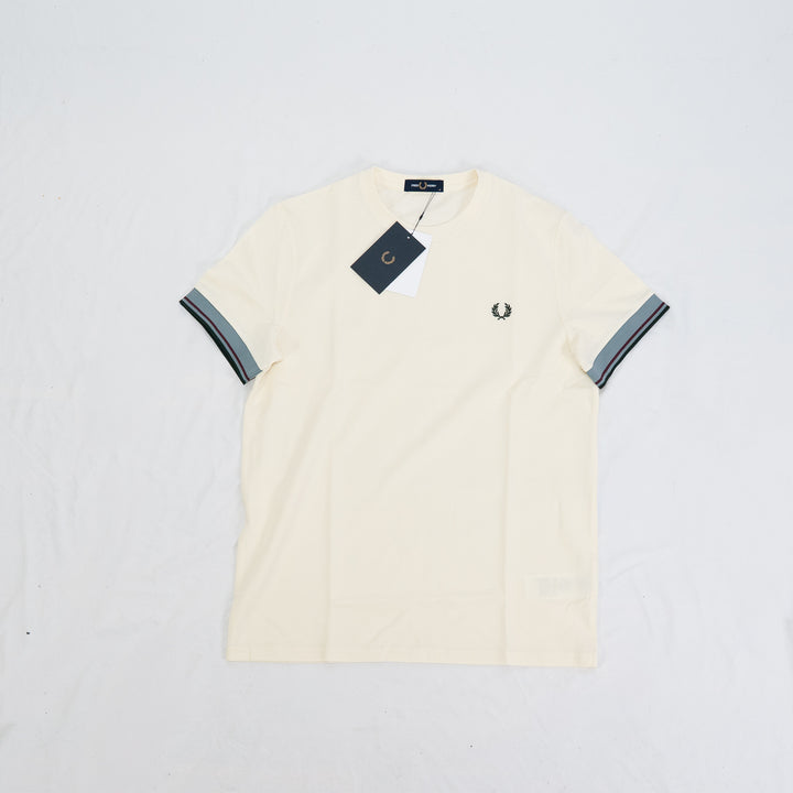 Twin tipped cuff t-shirt - ecru