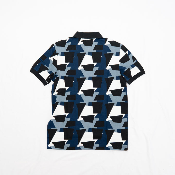 Fragment print polo shirt - ecru