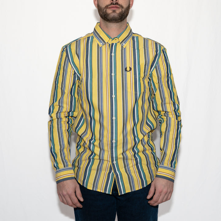 Relaxed stripe shirt - lemon barley