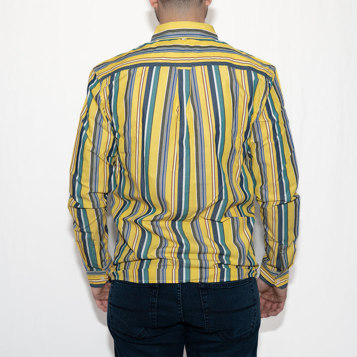 Relaxed stripe shirt - lemon barley