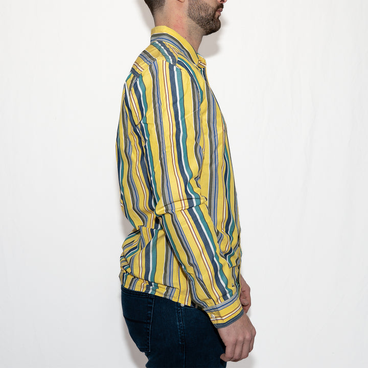 Relaxed stripe shirt - lemon barley