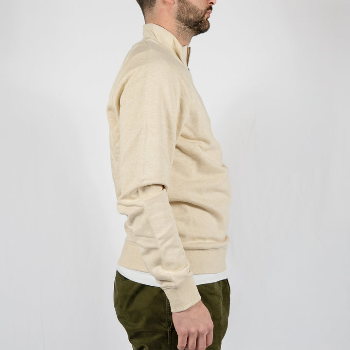 Jim 1/4 zip - birch grey marl