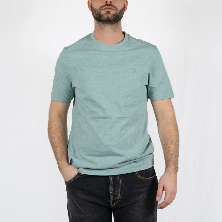 Danny reg tee - green list marl