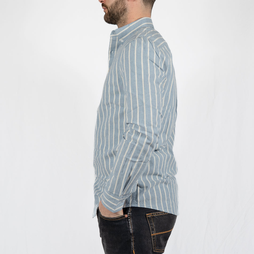 Steen wide stripe - blue tide marl