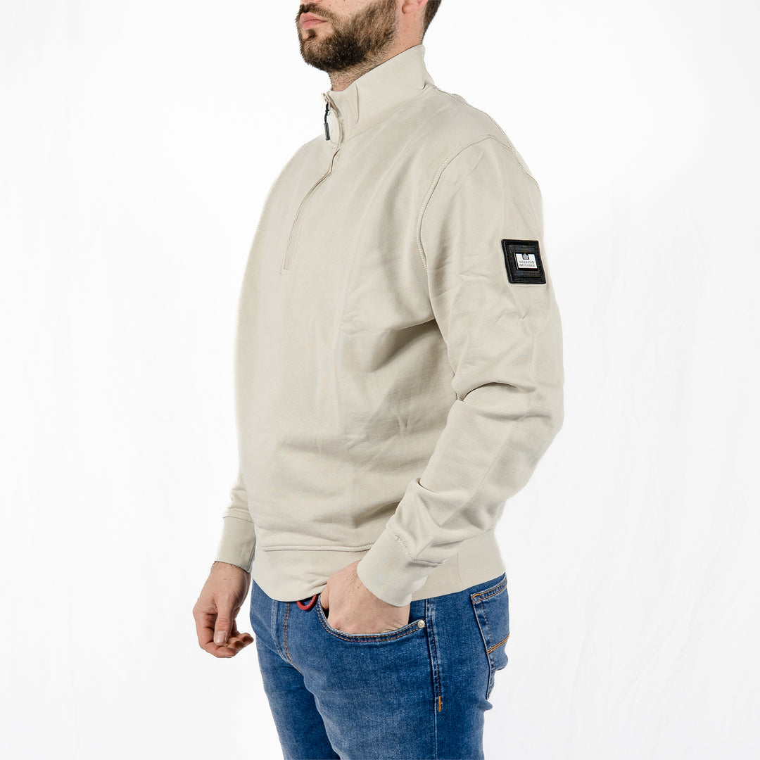 Kraviz Quarter Zip Sweatshirt Cement – Sweatshirt homme casual