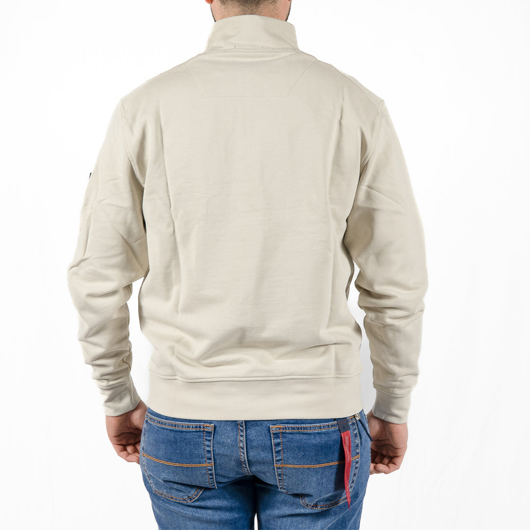 Kraviz Quarter Zip Sweatshirt Cement – Sweatshirt homme casual